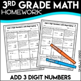 3 Digit Addition with Regrouping Worksheets