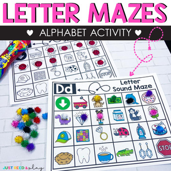 Alphabet | Letter Sound Mazes by Just Reed | Teachers Pay Teachers