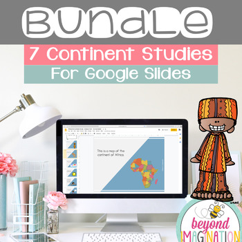 Preview of Continent Study Bundle for Google Slides Distance Learning