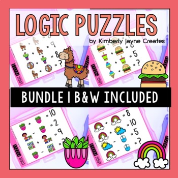 Preview of Math Activities Logic Puzzles 1st Grade Enrichment Bundle