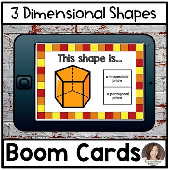 Preview of 3D Shapes BOOM CARDS | Distance Learning 3D Shapes