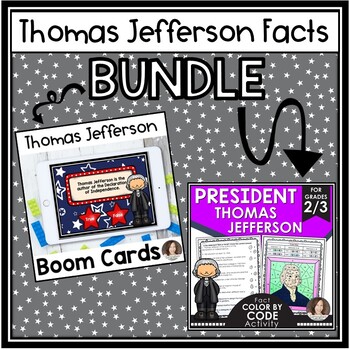 Preview of Thomas Jefferson Fact BUNDLE | Distance Learning President Facts