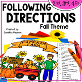 Fall Following Directions Drawing Worksheets