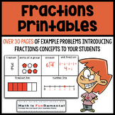 Fractions Printables - Over 30 Worksheets for Introducing 