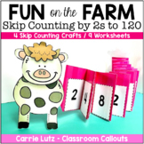 Skip Counting by 2s within 120 -  Cow Paper Craft