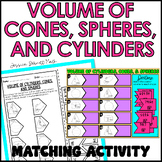 Volume of Cylinders, Cones, and Spheres Matching Activity