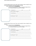 1/2 Sheet Writing Response and Thumbnail Sketch Handout