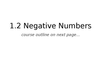 Preview of 1.2 Simplify operations with negative numbers