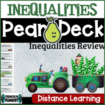 Preview of 1 & 2-Step Inequalities Holiday Review Digital Activity Pear Deck/Google Slides