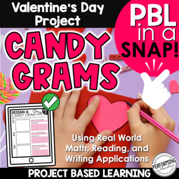 Preview of Valentine's Day Project Based Learning | Math, Writing | Print + Google