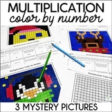 Multiplication Facts Practice Mystery Picture Color by Number