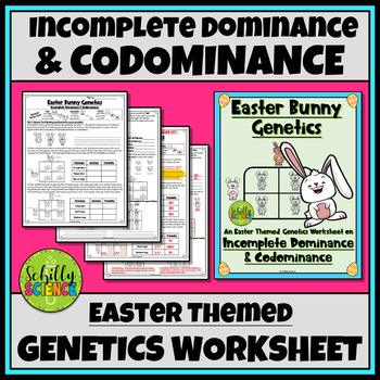 Preview of Incomplete Dominance & Codominance Worksheet - Easter Genetics Worksheet