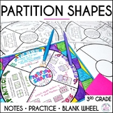 Partitioning Shapes 3rd Grade Guided Math Notes Math Wheel