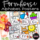 Farmhouse Classroom Decor Alphabet Posters