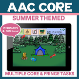 Summer AAC Core Vocabulary Fringe Words for Building Language