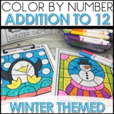 Addition to 12 Color By Number Math Coloring Worksheets Wi