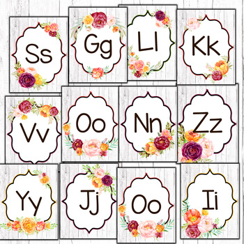 Farmhouse Classroom Decor Alphabet Posters by Differentiation Corner