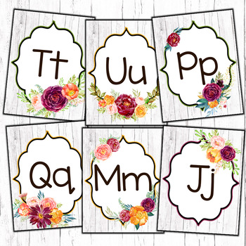 Farmhouse Classroom Decor Alphabet Posters by Differentiation Corner