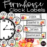 Farmhouse Classroom Decor Clock Labels