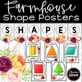 Farmhouse Classroom Decor Shape Posters
