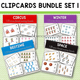 1-20 Counting Clipcards Math Activities BUNDLE SET 1