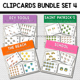 1-20 Counting Clipcards Math Activities BUNDLE SET 4