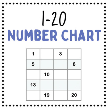Preview of 1-20 Fill In Number Chart