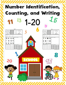 Preview of 1-20 Number Identification, Counting, and Writing Numbers