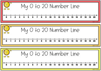 1 20 number line by miss byrne teachers pay teachers