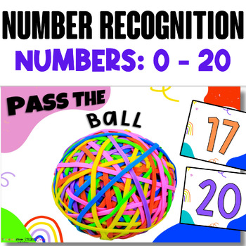 Preview of 1-20 Number Recognition Review Game - Pass the Ball!