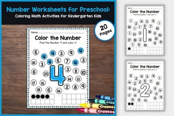 Preview of 1-20 Number Worksheet: Preschool Edition