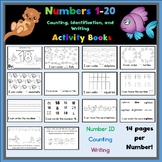 1-20 Numbers Activity Book: Counting, Identification, and 