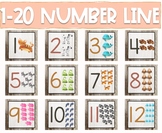 1-20 Rustic Number Line