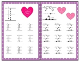 1-20 Valentine Theme Count and Trace Worksheets