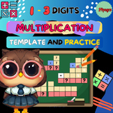 1-3 Digits Multiplication Math Template and Practice