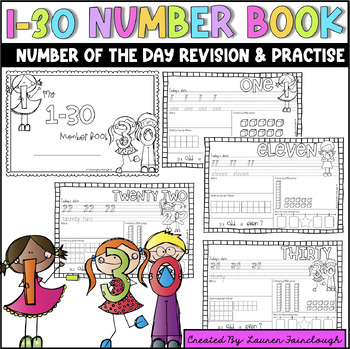 Preview of Number of the Day. 1-30 Number Book