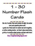 1-30 Number Flash Cards