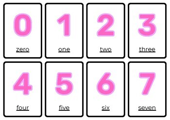 Preview of 1-30 Number Flashcards for Kindergarten Math