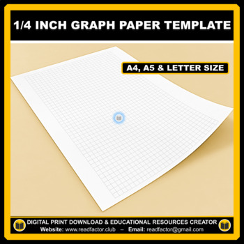 1 4 Inch Graph Paper Template A5 Letter Size By Readfactor Club