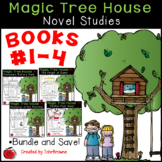#1-4 Magic Tree House Book  Novel Study Bundle