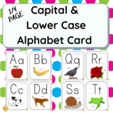 1/4 Page Capital & Lower Case PRINT Alphabet Cards