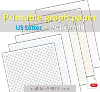 1 4 inch graph paper letter size 31x41 squares per page by up2dateskills