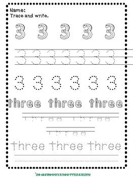 1-5 Number Activities Freebie by Froggy About Teaching | TpT