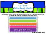 1.5" x 8" Editable Shelf Labels for Your Library Media Cen