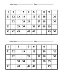 1-50 Chart Numeration