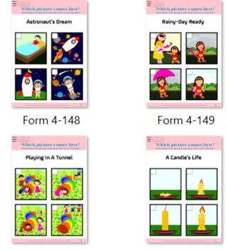 Preview of BUNDLE 3: WHICH PICTURE COMES FIRST, Sequence, sequencing, autism, ABA, 60 PAGES