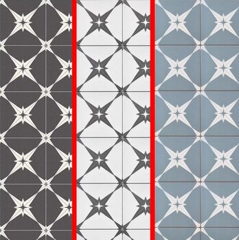 Preview of 1/6 1/12 1/18 Morocco Star Polaris Marine Tile Texture Seamless Printable Sheets