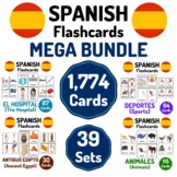 1,774 Spanish Vocabulary Flashcards (MEGA BUNDLE) - 39 Sets