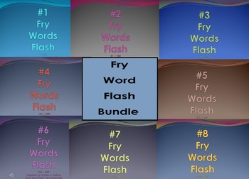 Preview of #1 - 8 Fry Words Flash Bundle - PowerPoint Slide Show - SMARTBoard