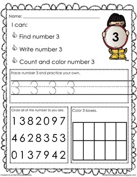 1-9 Number Recognition Worksheets- Common Core Aligned by The Practical ...